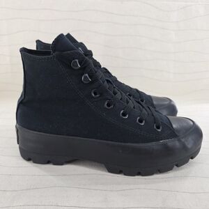 Converse Womens CTAS Lugged High Tripple Black Shoes Sneakers 569891C Size 7